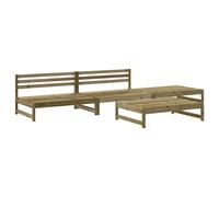 Garden Lounge Set Wooden Bench Outdoor Bench 4 Piece Solid Wood Pine vidaXL