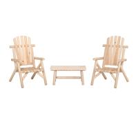 Garden Lounge Set Wooden Outdoor Table and Chairs Solid Wood Spruce vidaXL