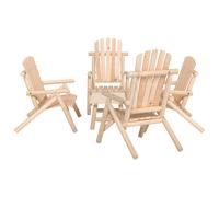 Garden Lounge Set Wooden Outdoor Table and Chairs Solid Wood Spruce vidaXL