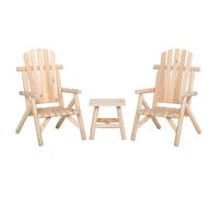 Garden Lounge Set Wooden Outdoor Table and Chairs Solid Wood Spruce vidaXL