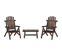 Garden Lounge Set Wooden Outdoor Table and Chairs Solid Wood Spruce vidaXL
