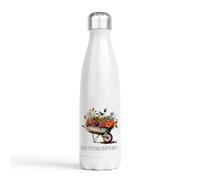 Garden Lover's drinks bottle - Stainless Steel Double-Walled - Hand-Printed in the UK - Hot & Cold Drink Bottle - 500ml - Watercolour Floral Designs