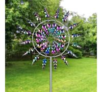Garden magic kinetic windmill, Garden windmill spinners, Magic Metalmagic kinetic windmill, For decorating gardens, patios, lawns and terraces， (multicoloured)