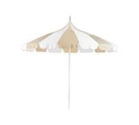 Garden Market Parasol 2.45 m Beige and White MINOA
