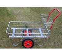 Garden Market Place Large Garden Centre Type Galvanised Trolley With Top Carry Tray