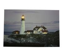 Garden Market Place Large Lighthouse Canvas Picture Print With 6 Led Lights