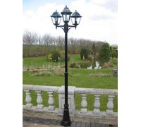 Garden Market Place Lighting-Victorian Style Triple Headed Garden Lamp Post 2.2M