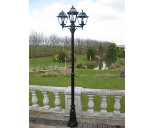 Garden Market Place Lighting-Victorian Style Triple Headed Garden Lamp Post 2.2M