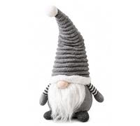 Garden Marketplace Large Christmas Gonk, 51cm Tall Grey Groovikert Figure | Christmas Decoration - Soft Polyester Material - Versatile Freestanding Indoor Display, No Hooks Needed, 51 x 23 x 17cm