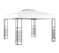 Garden Marquee 3x3 m White Polyester Roof Powder-Coated Steel Frame 2.7m Canopy.