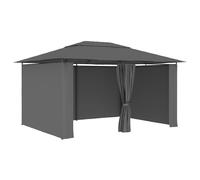 Garden Marquee with Curtains Outdoor Gazebo Canopy Taupe/Anthracite vidaXL