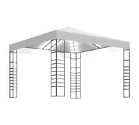 vidaXL Garden Marquee with LED String Lights 3x3 m White Outdoor Sunshade
