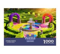 Garden Maze Wooden Jigsaw Puzzle Waterproof 1000 Piece Puzzles for Adults Gifts Impossible Home Decoration