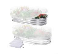 Garden Mesh Covers Raised Bed 2-Pack White(130 * 80 * 55)