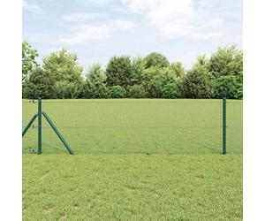 Garden Mesh Fence Roll Green 50 x 0.6 m Steel PVC 16 x 16 mm Durable Mesh 1pc