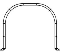 Garden Metal Arbor Arch with Base for Climbing Plants Trellis Stand for Roses Elegant Patio Decoration for Weddings and Outdoor Parties Black 9.2ft x 7.2ft
