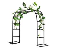 Garden Metal Arbor Rose Arch - Outdoor Pergola for Doors & Entrances Sturdy Steel Various Sizes (80x200cm 120x220cm 200x230cm 350x220cm) - Elegant Black Finish
