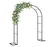 Garden Metal Arch for Climbing Plants - Black Trellis Frame Stand 80x200CM Perfect for Weddings Parties Flower Support & Outdoor Decor