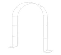 Garden Metal Arch for Roses - Patio Trellis, Decorative Plant Support, Anti-Rust, Available in 80x200cm, 160x220cm, 200x230cm, 350x220cm (Color: White, Size: 140x23)