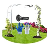 Garden Metal Arch for Roses, Weather-Resistant, 7.8FT Decorative Arbor, Outdoor Plant Support, 2.4M x 2.4M White, Perfect for Weddings and Landscaping