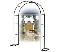 Garden Metal Arch Trellis - 220CM/230CM Dark Green/Black/White Rose Arbor with Base for Outdoor Weddings, Backyard, Patio Decor - Garden Arch