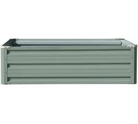 Garden Metal Raised Vegetable Planter in Sage Green Outdoor Flower Trough Herb Grow Bed Box 3 Sizes Small 60x60cm Medium 80x60cm Large 120x90cm (Large 120x90cm x1)