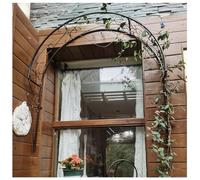 Garden Metal Trellis Arch for Climbing Plants - Wall Mounted Semi-Circular Pergola for Windows, Doors, Entrances, Decorative Arbor Support