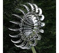 Garden Metal Windmill - Unique and Magical Metal Windmill - 3D Wind Powered Kinetic Sculpture - Lawn Wind Spinners for Yard - Outdoor Wind Catcher Patio Decoration - Move with The Wind