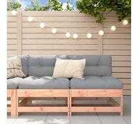 Garden middle sofa 62x62x70.5 cm Grey Solid Pinewood Slatted Outdoor ModularSeat