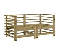 vidaXL Garden Corner Sofa Outdoor Sofas 2 pcs Honey Brown Solid Wood Pine