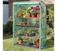 Garden Mile 1.7m 4 Tier Wide Greenhouse Outdoor Heavy Duty Plant Protection Grow House with Roll Up Zip Panel for Growing Vegetables, Flowers, Seedlings, And Herbs (GroZone Max)