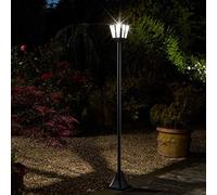 Garden Mile Large 1.7m Solar Powered Victorian Lamp Post Lantern Solar Lighting LED Lights Traditional Retro Pathway Outdoor Garden Lighting