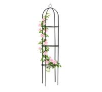 GardenMile 2m Heavy Duty Metal Garden Obelisk Tomato Vegetable Plant Supports Weatherproof Outdoor Obelisks for Gardening Wedding Decorations Flower Metal Frame