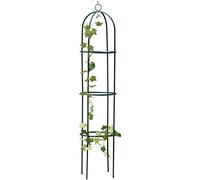 Garden Mile 1.9m Heavy Duty Metal Obelisk Plant Supports for Outdoor Plants Garden Trellis for Climbing Plants Weatherproof Steel Obelisks for Climbing Plants Tomato Support Pea Support Frame