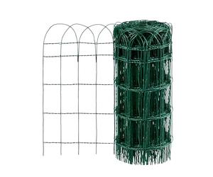 Garden Mile 10m Green Garden Border Edging PVC Coated Steel Fence