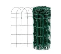 Garden Mile 10m x 0.4m Garden Border Fence Edging Roll Flexible Green PVC Coated Galvanised Steel Wire Mesh Lawn Edging, Decorative Garden Border Fencing for Flower Beds, Paths & Vegetable Gardens