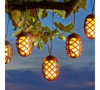 Garden Mile Flame Lantern Solar String Lights Outdoor Garden LED 4.7m Waterproof String Lights Solar Garden Decorations for Indoor Outdoor Balcony Lights for Patio, Gazebo and Wedding Décor