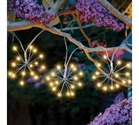Garden Mile Solar Lights Outdoor Garden String Light with Starburst Effect Twinkling Warm White Garden LightsWaterproof Ornaments for Patio, Lawn, Backyard and Wedding Party Décor (10 String Lights)