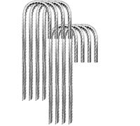 Garden Mile 12 Inches Large Heavy Duty Tent Pegs 8 Pcs Metal Ground Stakes for Garden Fencing Steel Fencing Pins Fence Stakes Metal Spikes Heavy Duty Gazebo Football Goal Pegs