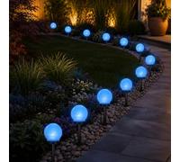 Garden Mile Set Of 12 Solar Stake Lights Outdoor Garden Lighting Waterproof Solar Path Lights For Outdoors Perfect Driveway And Pathway Lighting Outside Decorative Lamps For Flowerbeds And Planters