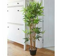 Garden Mile Natural Artificial Bamboo Tree - Realistic Fake Plants in Pots Large Bamboo Tree Faux Potted House Plant for Indoor, Home Office, Lobby, Garden Decorations (120cm)