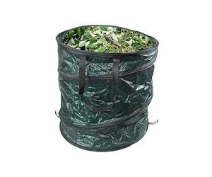 Garden Mile 120L Pop Up Garden Waste Bag - Heavy Duty Reusable Garden Refuse Sack with Spring Loaded Design & Strong Carry Handles - Foldable PVC Leaf, Grass & Rubbish Collector