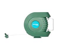 Garden Mile® 12m Retractable Automatic Clothes Washing Line Reel Indoor Outdoor Space Saving Wall Mounted Laundry Clothes Dryer