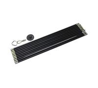 Garden Mile 12pc Universal Drain Rod Set Heavy Duty Drain Unblocker Tool Set Professional Cleaning Rods Drain Auger Plunger & Double Worm Screw 9m Cleaning Gutter Road Unblocker