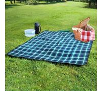 Garden Mile 135cm X 105cm Green Waterproof Picnic Blanket W/Carry Handles Heavy Duty Beach Blanket Indoor And Outdoor Mat Large Fold Up Picnic Rug For Camping Beach Mats Travelling Festivals