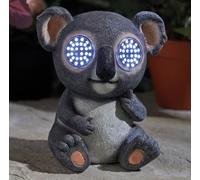 Garden Mile 13cm Solar Koala Garden Ornament with Blinking Eyes, Waterproof Resin Animal Figurine, Cute Novelty Outdoor Solar Light Decoration for Garden, Patio, Lawn & Gifts