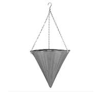 Garden Mile® Rattan Effect Garden Hanging Baskets for Floral Decorative Outdoor or Indoor Hanging Planter (Chestnut Cone)