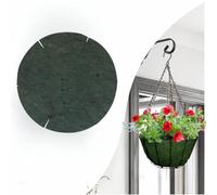 Garden Mile 14" Hanging Basket Liner Natural Green Jute Plant Pot Liner Flower Basket Replacement Liner Outdoor Planter Liners Round Garden Basket Biodegradeable Liner