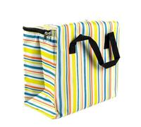 Garden Mile 14L Insulated Lunch Bag - Striped Thermal Cool Bag with Zip & Handles - Large Cooler Lunch Box for Work, Travel, Picnic, Beach & Camping