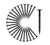 Garden Mile 150 Pack Ground Pegs For Membrane Plastic Ground Pegs Heavy Duty Garden Pins For Weed Fabric Ground Anchor Stakes For Ground Sheet Garden Weed Membrane Pins Artificial Grass